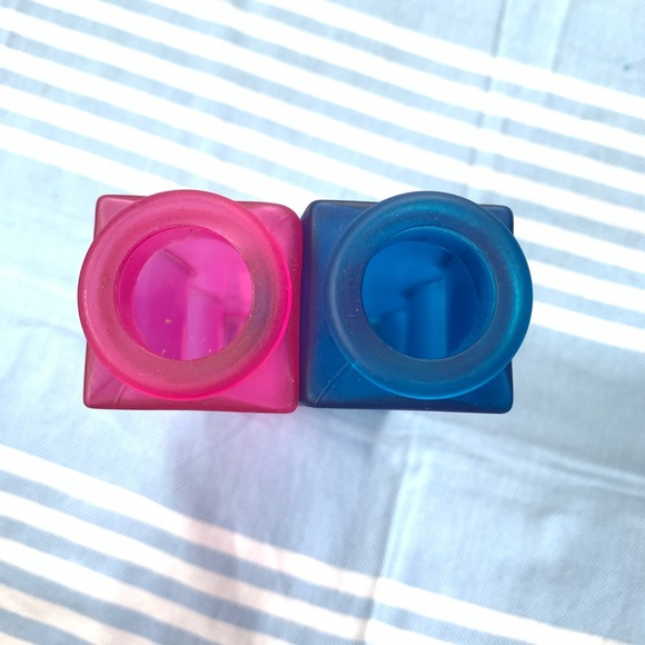 FREE w Purchase Pink and Blue Wavy Vases - 2 Vases - Picture 4 of 9